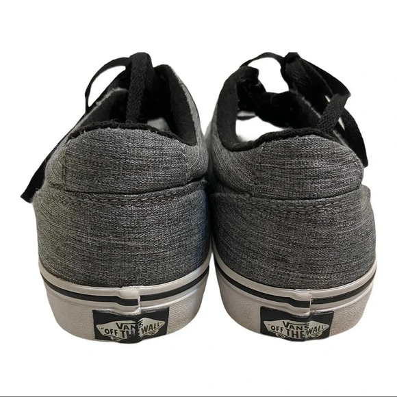 Vans Off The Wall Grey Herringbone Skate Shoe - Picture 4 of 10